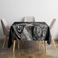 Custom New Zealand Women's Day Tablecloth Maori Tribal Girl and Silver Fern Pattern