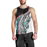 New Zealand Men Tank Top Manaia Fern and Koru Maori Pattern LT03 - Polynesian Pride