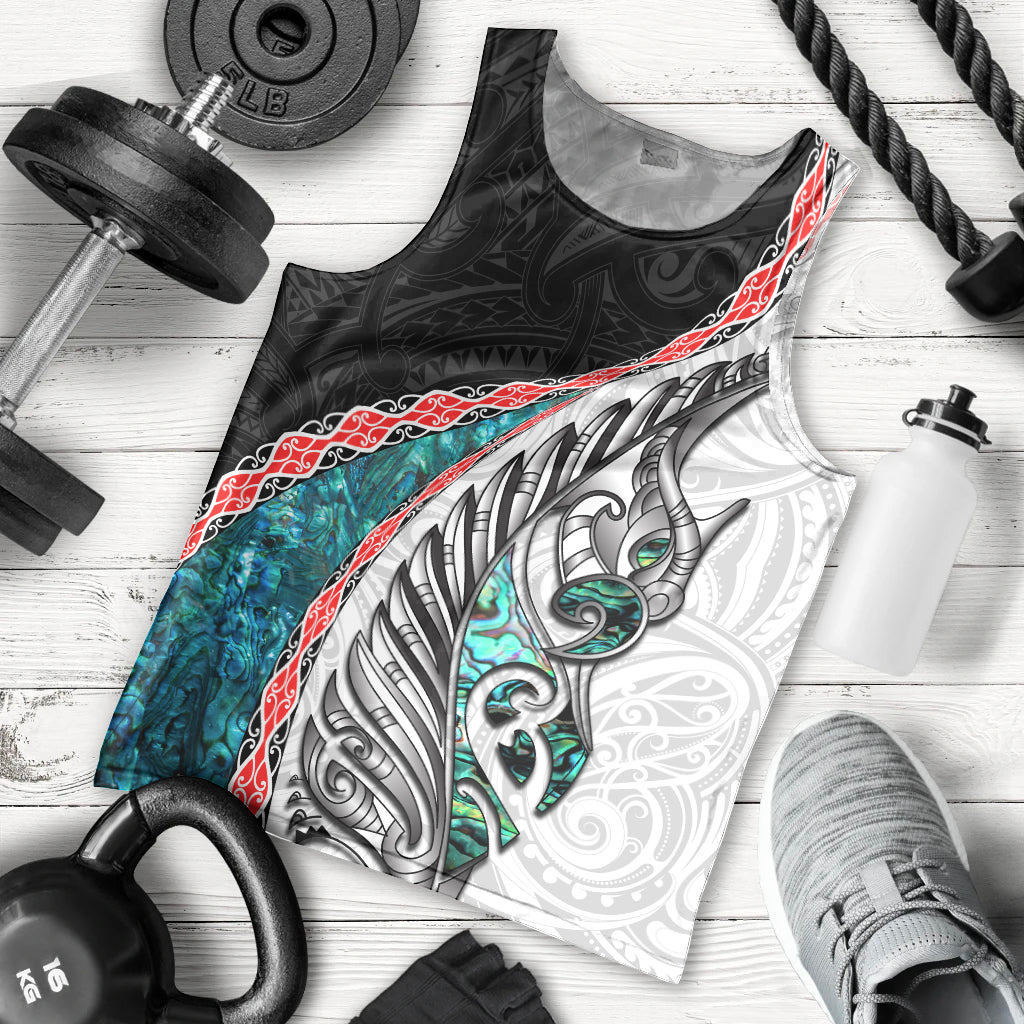 New Zealand Men Tank Top Manaia Fern and Koru Maori Pattern LT03 - Polynesian Pride