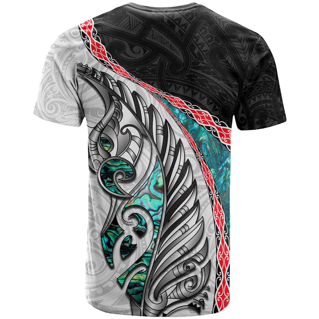 New Zealand T Shirt Manaia Fern and Koru Maori Pattern LT03 - Polynesian Pride