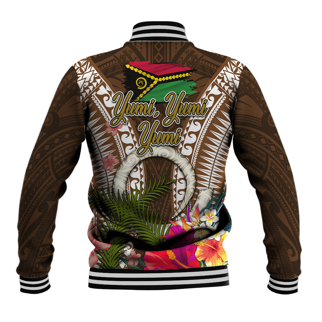 Vanuatu Selebretem 44th Indipendens Dei Baseball Jacket Yumi Pig Tusk and Namele Fern