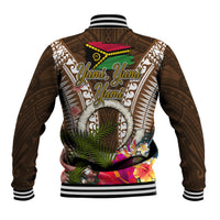 Vanuatu Selebretem 44th Indipendens Dei Baseball Jacket Yumi Pig Tusk and Namele Fern