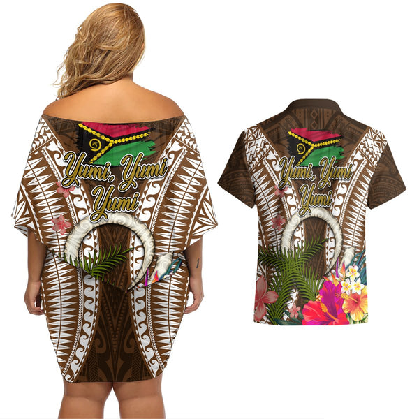 Personalised Vanuatu Off Shoulder Short Dress 44th Hapi Indipendens Long LT7 main image 1