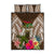 Vanuatu Selebretem 44th Indipendens Dei Quilt Bed Set Yumi Pig Tusk and Namele Fern