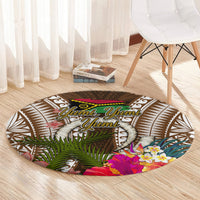 Vanuatu Selebretem 44th Indipendens Dei Round Carpet Yumi Pig Tusk and Namele Fern LT03 - Polynesian Pride