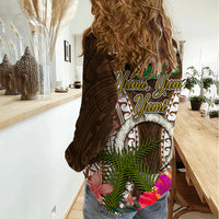 Vanuatu Selebretem 44th Indipendens Dei Women Casual Shirt Yumi Pig Tusk and Namele Fern