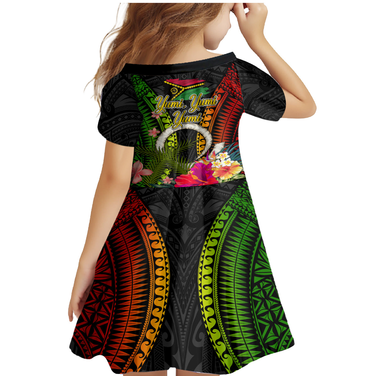 Vanuatu Independence Day Family Matching Mermaid Dress and Hawaiian Shirt Tugeta Yumi Selebretem Indipendens Dei