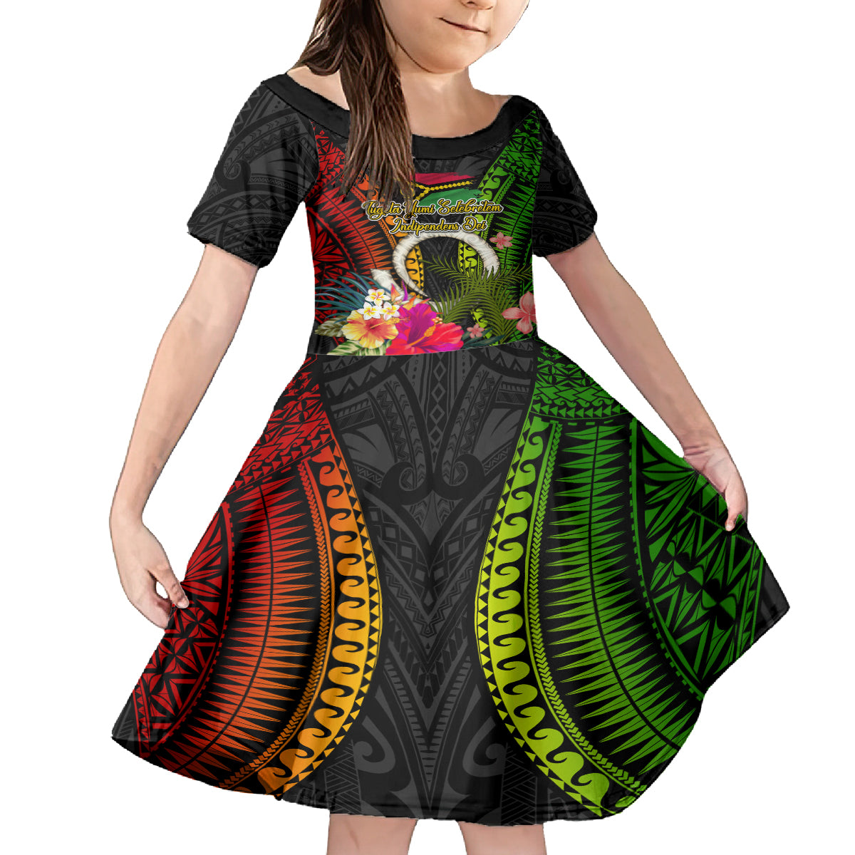 Vanuatu Independence Day Family Matching Tank Maxi Dress and Hawaiian Shirt Tugeta Yumi Selebretem Indipendens Dei