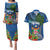 Fiji Independence Day Couples Matching Puletasi and Hawaiian Shirt Fijian Coat of Arms Palm and Hibiscus Tapa Pattern
