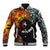 New Zealand and Australia Together Baseball Jacket Maori Tattoo Paua Shell mix Aboriginal Pattern