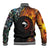 New Zealand and Australia Together Baseball Jacket Maori Tattoo Paua Shell mix Aboriginal Pattern