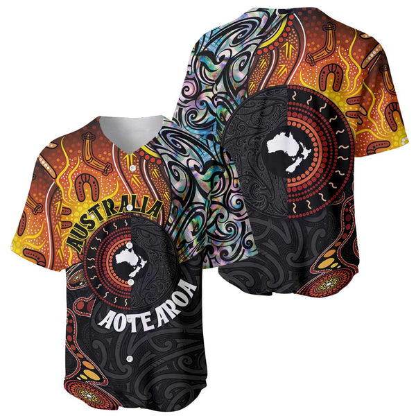 New Zealand Baseball Jersey Maori Pattern Purple LT6