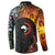 New Zealand and Australia Together Button Sweatshirt Maori Tattoo Paua Shell mix Aboriginal Pattern