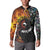 New Zealand and Australia Together Button Sweatshirt Maori Tattoo Paua Shell mix Aboriginal Pattern