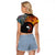 New Zealand and Australia Together Raglan Cropped T Shirt Maori Tattoo Paua Shell mix Aboriginal Pattern
