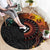 New Zealand and Australia Together Round Carpet Maori Tattoo Paua Shell mix Aboriginal Pattern