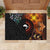 New Zealand and Australia Together Rubber Doormat Maori Tattoo Paua Shell mix Aboriginal Pattern