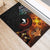 New Zealand and Australia Together Rubber Doormat Maori Tattoo Paua Shell mix Aboriginal Pattern
