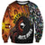 New Zealand and Australia Together Sweatshirt Maori Tattoo Paua Shell mix Aboriginal Pattern