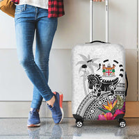 Fiji Iguana Luggage Cover Tapa Tribal Tattoo and Hibiscus LT03 - Polynesian Pride