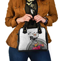 Fiji Iguana Shoulder Handbag Tapa Tribal Tattoo and Hibiscus