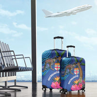 Fiji and Australia Together Luggage Cover Aboriginal Kangaroo and Tapa Tribal Hibiscus LT03 - Polynesian Pride