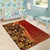 Samoan Pacific Tribal Flower Geometric Art Tattoos Area Rug Siapo Pattern Flame Sunset - Polynesian Pride