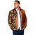 Samoan Pacific Tribal Flower Geometric Art Tattoos Padded Jacket Siapo Pattern Flame Sunset - Polynesian Pride