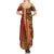 Samoan Pacific Tribal Flower Geometric Art Tattoos Summer Maxi Dress Siapo Pattern Flame Sunset - Polynesian Pride