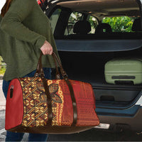 Samoan Pacific Tribal Flower Geometric Art Tattoos Travel Bag Siapo Pattern Flame Sunset - Polynesian Pride