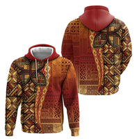 Samoan Pacific Tribal Flower Geometric Art Tattoos Zip Hoodie Siapo Pattern Flame Sunset LT03 - Polynesian Pride