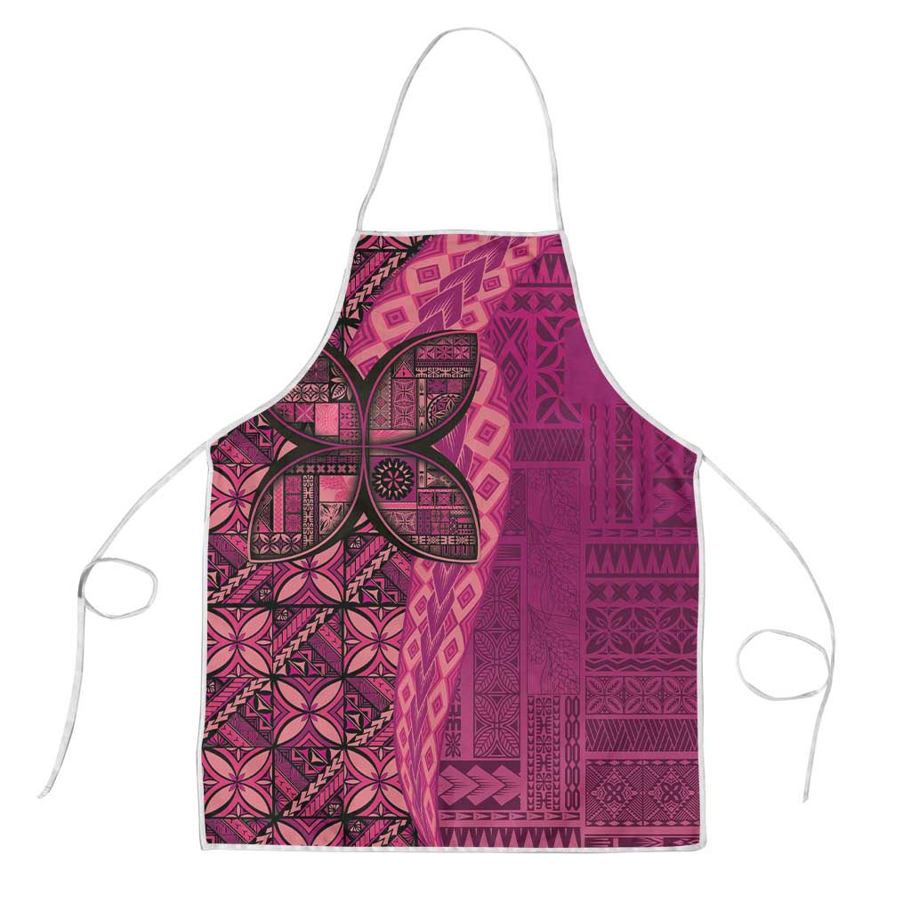 Samoan Pacific Tribal Flower Geometric Art Tattoos Apron Siapo Pattern Romantic Rose - Polynesian Pride