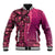 Samoan Pacific Tribal Flower Geometric Art Tattoos Baseball Jacket Siapo Pattern Romantic Rose - Polynesian Pride