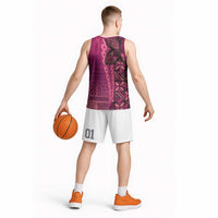 Samoan Pacific Tribal Flower Geometric Art Tattoos Basketball Jersey Siapo Pattern Romantic Rose LT03 - Polynesian Pride