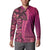 Samoan Pacific Tribal Flower Geometric Art Tattoos Button Sweatshirt Siapo Pattern Romantic Rose - Polynesian Pride