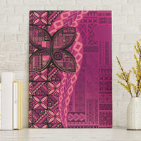 Samoan Pacific Tribal Flower Geometric Art Tattoos Canvas Wall Art Siapo Pattern Romantic Rose LT03 Without Frame Pink - Polynesian Pride