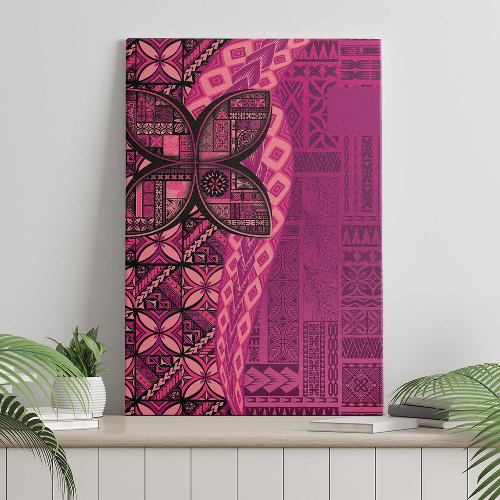 Samoan Pacific Tribal Flower Geometric Art Tattoos Canvas Wall Art Siapo Pattern Romantic Rose LT03 - Polynesian Pride