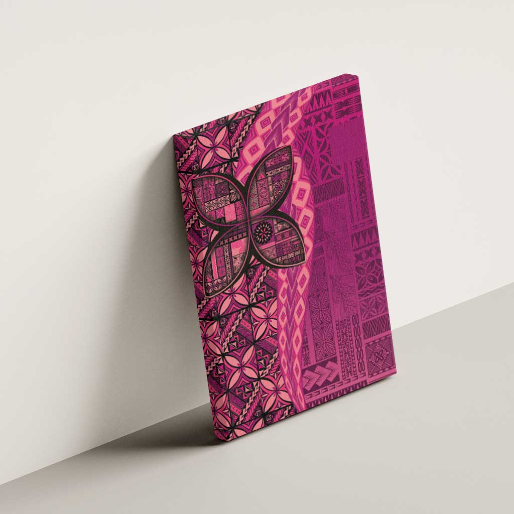 Samoan Pacific Tribal Flower Geometric Art Tattoos Canvas Wall Art Siapo Pattern Romantic Rose LT03 - Polynesian Pride