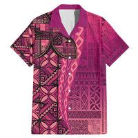 Samoan Pacific Tribal Flower Geometric Art Tattoos Family Matching Mermaid Dress and Hawaiian Shirt Siapo Pattern Romantic Rose - Polynesian Pride