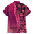Samoan Pacific Tribal Flower Geometric Art Tattoos Family Matching Off Shoulder Maxi Dress and Hawaiian Shirt Siapo Pattern Romantic Rose - Polynesian Pride