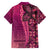 Samoan Pacific Tribal Flower Geometric Art Tattoos Family Matching Short Sleeve Bodycon Dress and Hawaiian Shirt Siapo Pattern Romantic Rose - Polynesian Pride