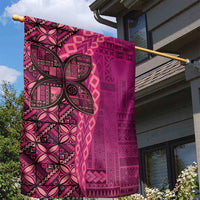 Samoan Pacific Tribal Flower Geometric Art Tattoos Garden Flag Siapo Pattern Romantic Rose - Polynesian Pride