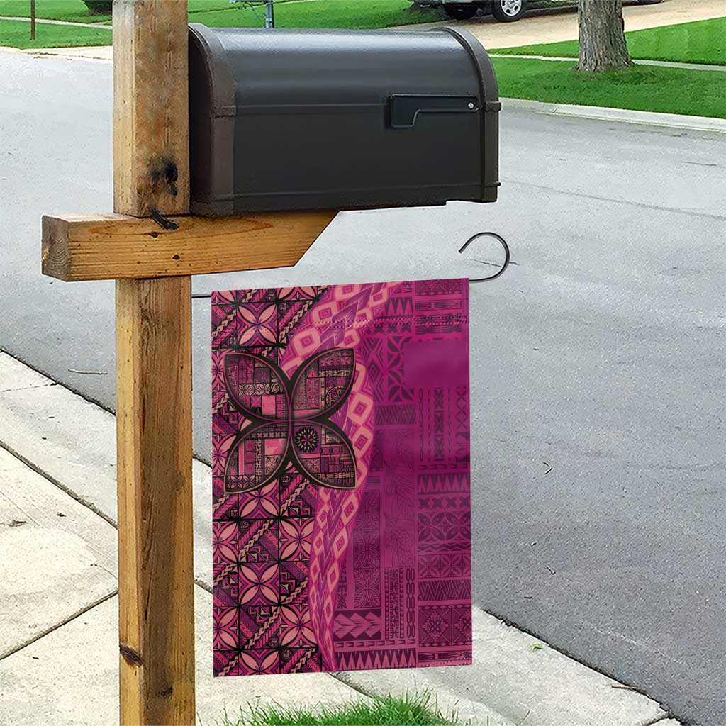 Samoan Pacific Tribal Flower Geometric Art Tattoos Garden Flag Siapo Pattern Romantic Rose - Polynesian Pride