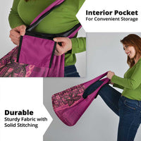 Samoan Pacific Tribal Flower Geometric Art Tattoos Grocery Bag Siapo Pattern Romantic Rose - Polynesian Pride