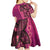 Samoan Pacific Tribal Flower Geometric Art Tattoos Kid Short Sleeve Dress Siapo Pattern Romantic Rose - Polynesian Pride