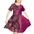 Samoan Pacific Tribal Flower Geometric Art Tattoos Kid Short Sleeve Dress Siapo Pattern Romantic Rose - Polynesian Pride