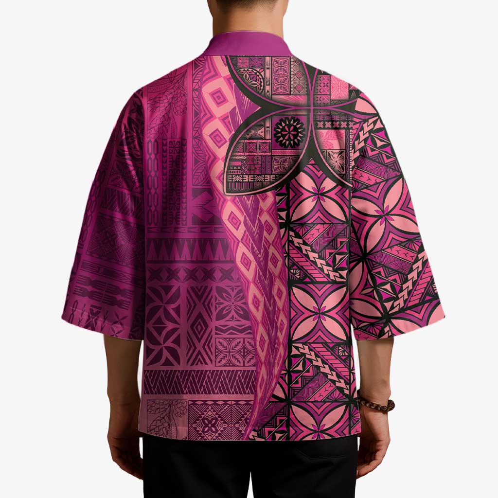 Samoan Pacific Tribal Flower Geometric Art Tattoos Kimono Siapo Pattern Romantic Rose - Polynesian Pride