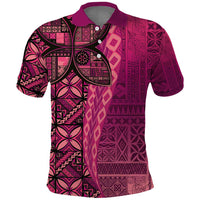 Samoan Pacific Tribal Flower Geometric Art Tattoos Polo Shirt Siapo Pattern Romantic Rose - Polynesian Pride
