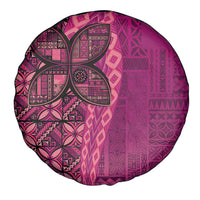 Samoan Pacific Tribal Flower Geometric Art Tattoos Spare Tire Cover Siapo Pattern Romantic Rose LT03 - Polynesian Pride