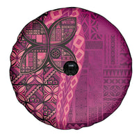 Samoan Pacific Tribal Flower Geometric Art Tattoos Spare Tire Cover Siapo Pattern Romantic Rose LT03 - Polynesian Pride